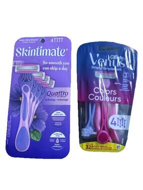 Skintimate Quattro +Venus Colors Women's Razor Bundle